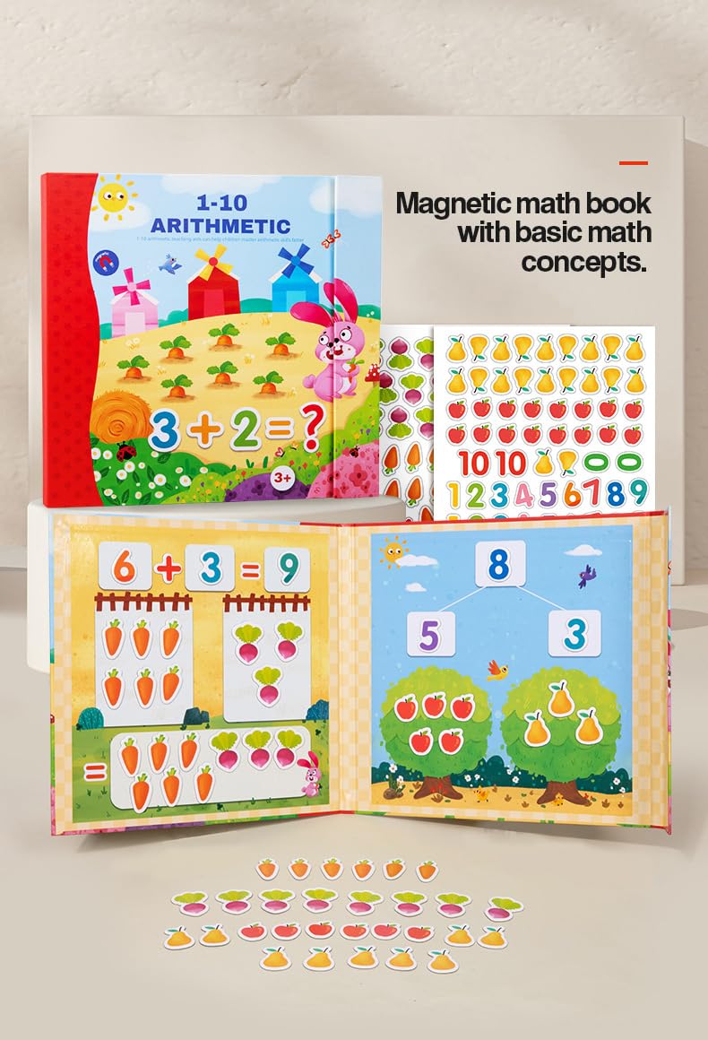 Alphabets and Numbers Magnetic books combo- A set of 2 interactive magnetic books for kids (3 Years+) (My busy books)