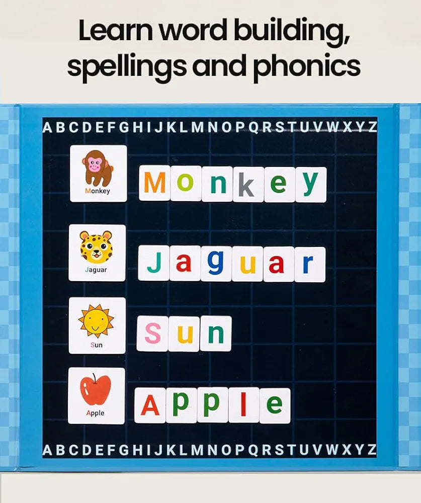 Magnetic Alphabet Book for Kids | Spelling, Phonics & Word Games | Educational Toy for Toddlers | Montessori Learning Tool | Ages 3+ 