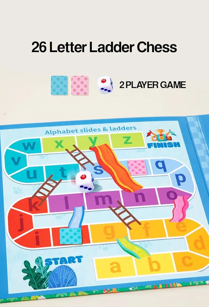 Magnetic Alphabet Book for Kids | Spelling, Phonics & Word Games | Educational Toy for Toddlers | Montessori Learning Tool | Ages 3+ 