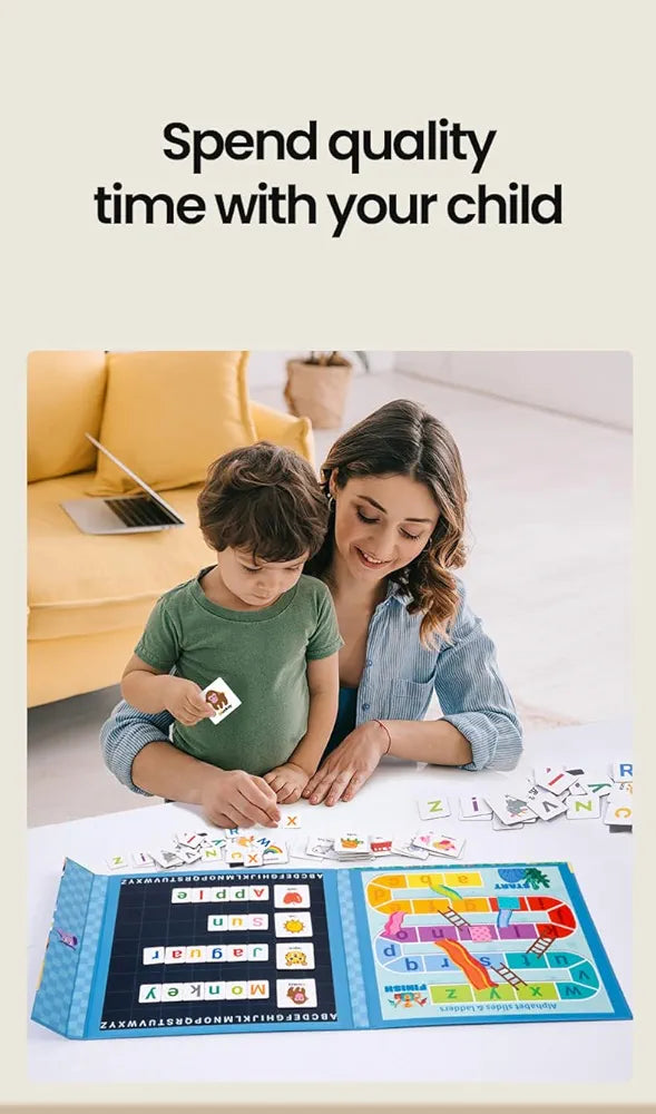 Magnetic Alphabet Book for Kids | Spelling, Phonics & Word Games | Educational Toy for Toddlers | Montessori Learning Tool | Ages 3+ 