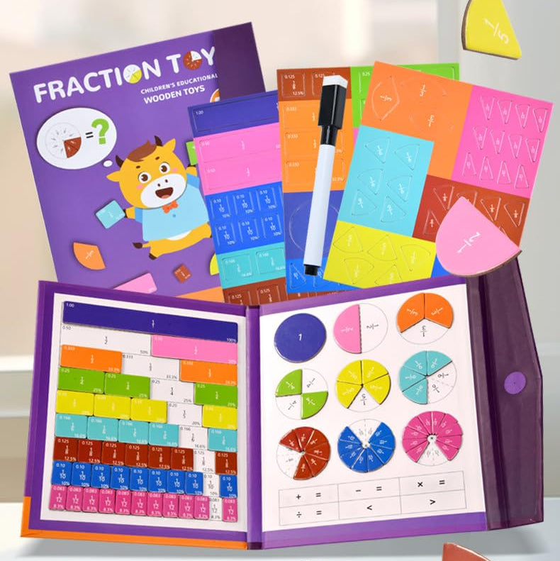 Magnetic Fractions & Percentages Learning Book for Kids