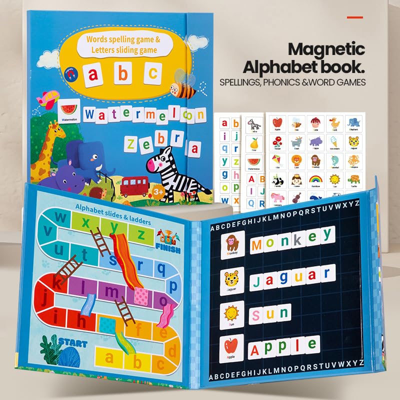 Alphabets and Numbers Magnetic books combo- A set of 2 interactive magnetic books for kids (3 Years+) (My busy books)