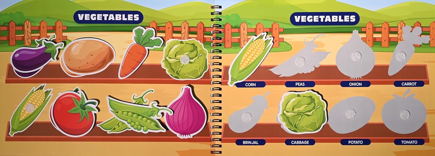 My first busy book - Vehicles, Fruits, Vegetables, Sea-animals, Birds and Counting Activity