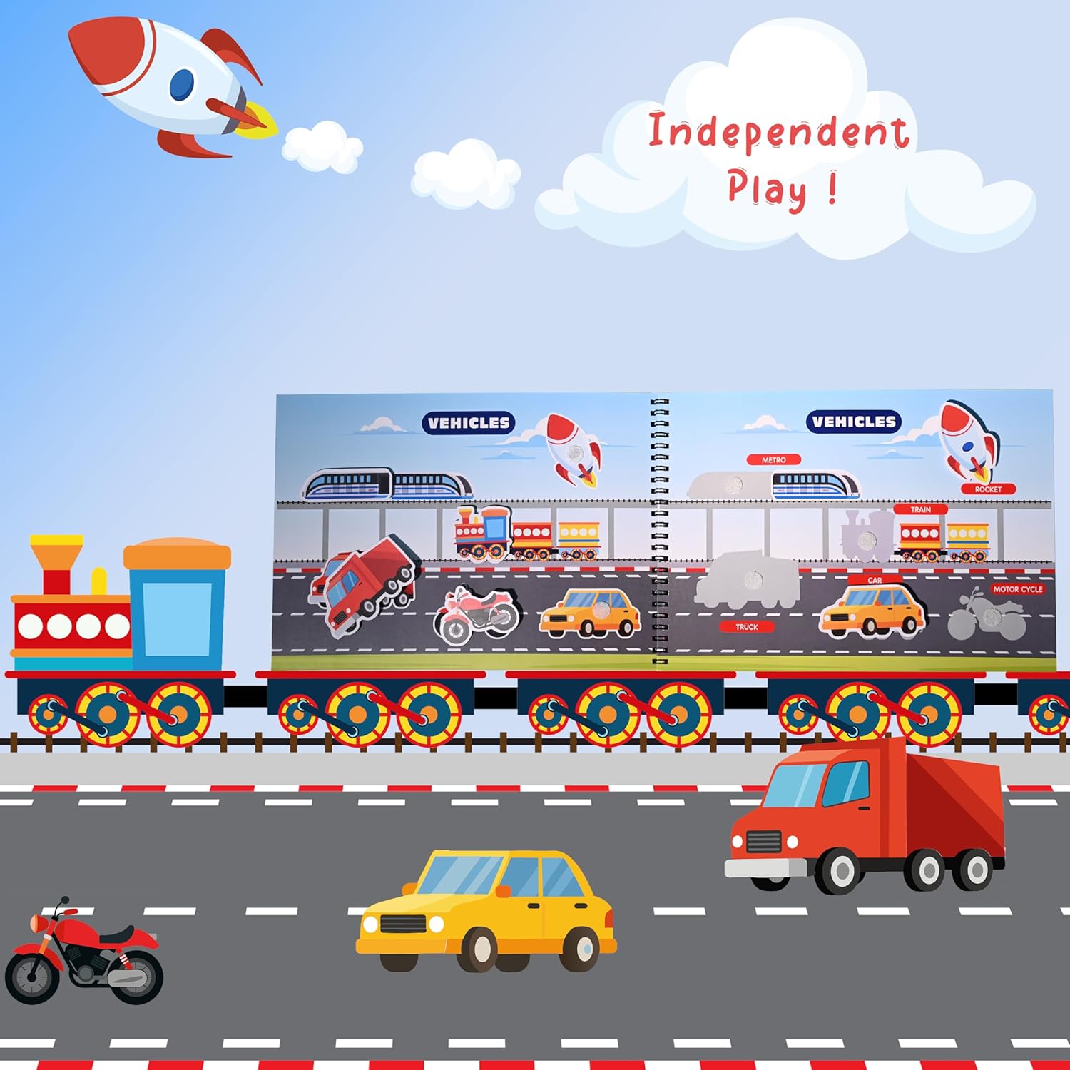 My first busy book - Vehicles, Fruits, Vegetables, Sea-animals, Birds and Counting Activity