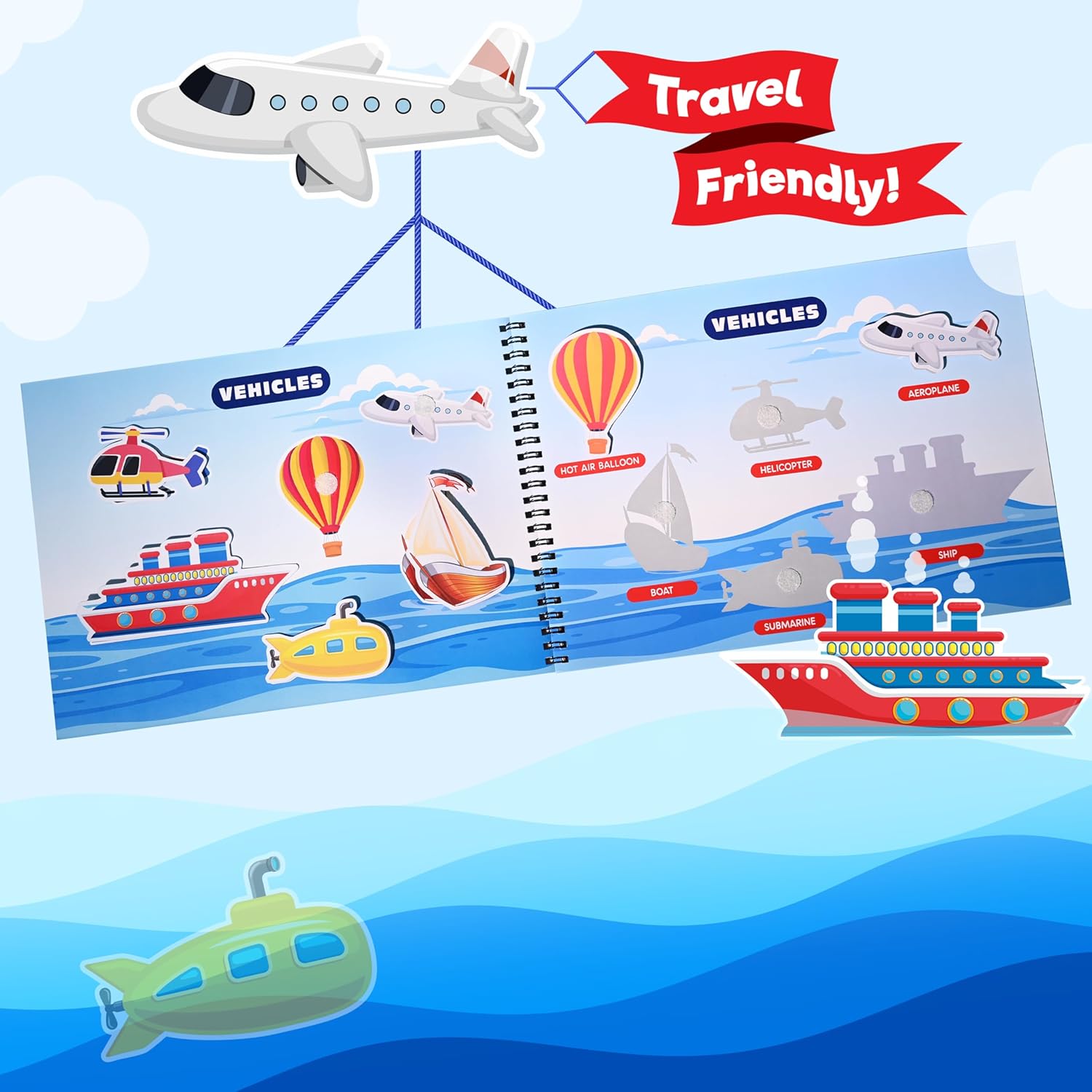 My first busy book - Vehicles, Fruits, Vegetables, Sea-animals, Birds and Counting Activity