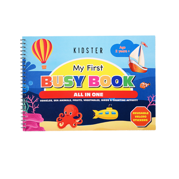 My first busy book - Vehicles, Fruits, Vegetables, Sea-animals, Birds and Counting Activity
