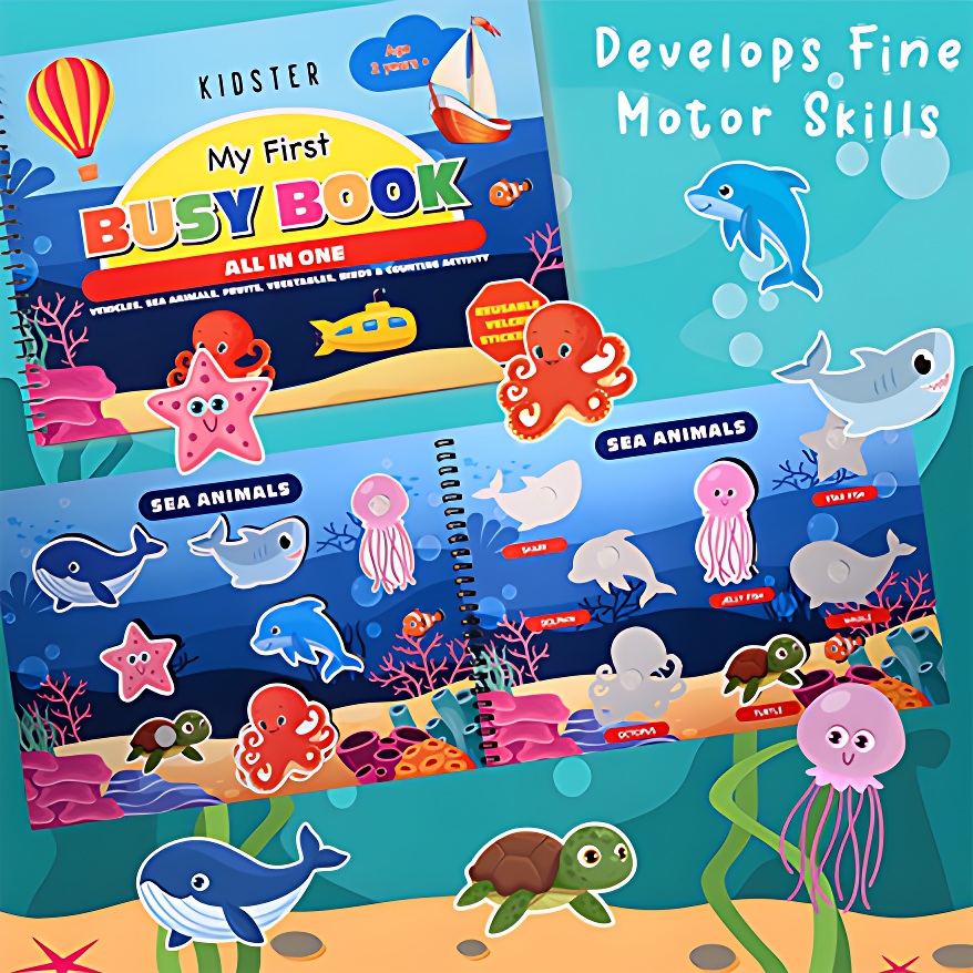 Vehicles, Fruits, Vegetables, Sea-animals, Birds and Counting Activity