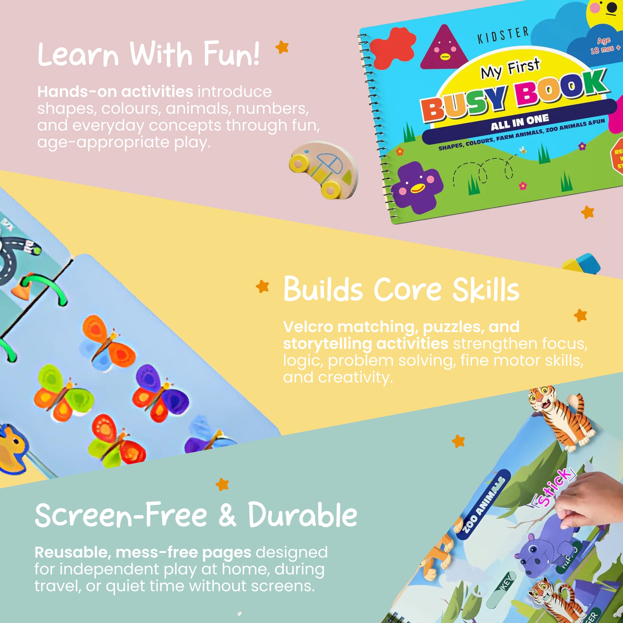 My First Busy Book, All in One, for Ages 18 Months+